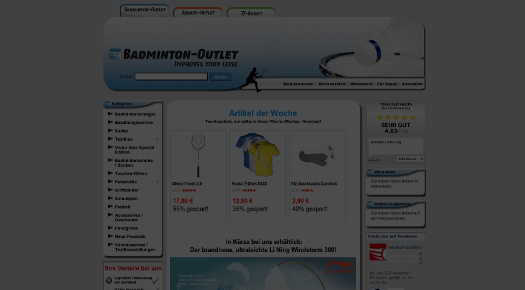 Screenshot racket-outlet.de